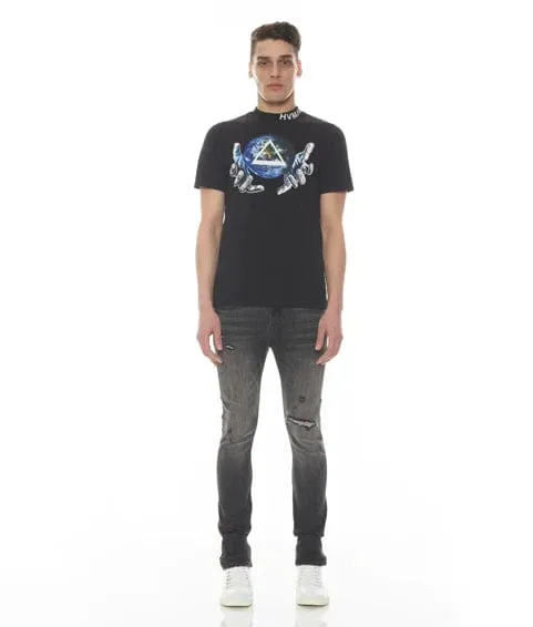 Hvman - Novelty Tee World Hands - Oversized Cotton