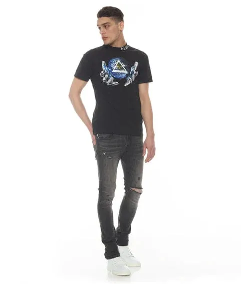 Hvman - Novelty Tee World Hands - Oversized Cotton