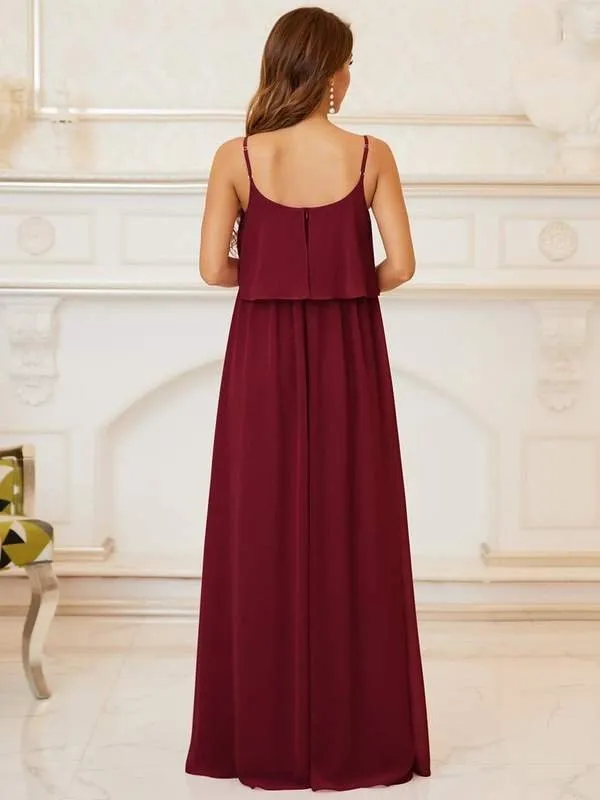 Indhe Soft Chiffon Thin Strap Maternity Gown s8 Express NZ wide