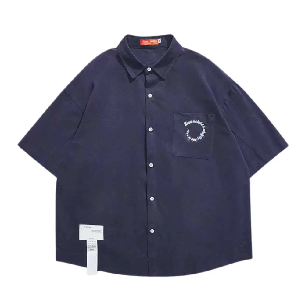 Japanese Embroidered Short Sleeve Shirt