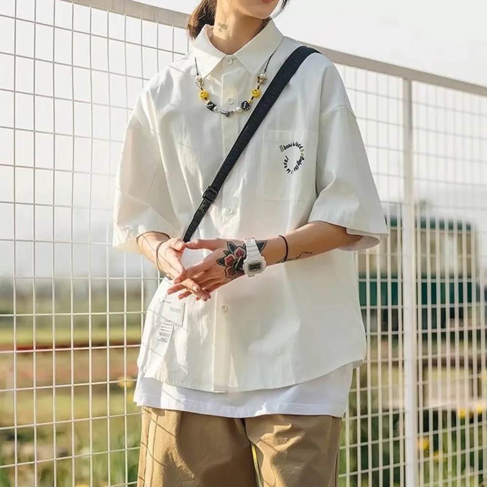 Japanese Embroidered Short Sleeve Shirt