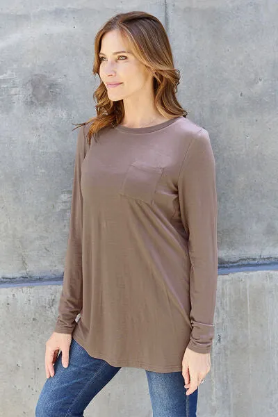 Jessica Basic Bae Full Size Round Neck Long Sleeve Top