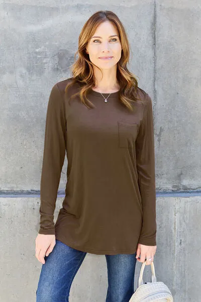 Jessica Basic Bae Full Size Round Neck Long Sleeve Top
