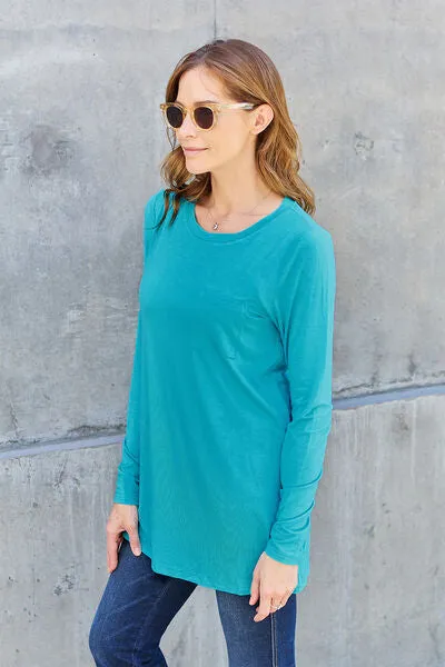 Jessica Basic Bae Full Size Round Neck Long Sleeve Top