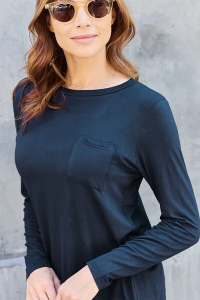 Jessica Basic Bae Full Size Round Neck Long Sleeve Top