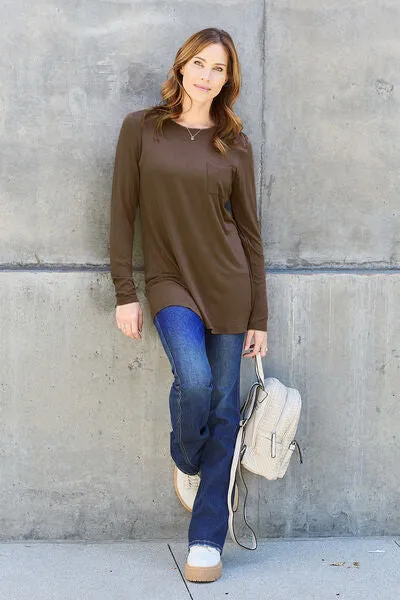 Jessica Basic Bae Full Size Round Neck Long Sleeve Top