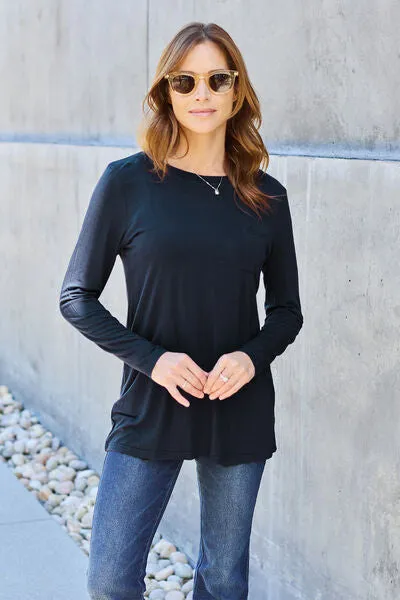 Jessica Basic Bae Full Size Round Neck Long Sleeve Top