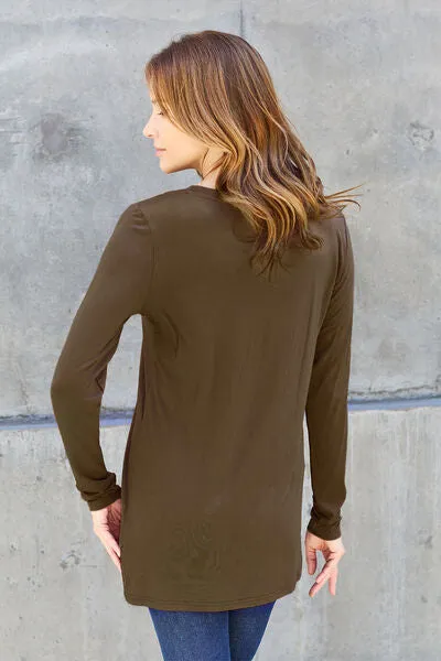 Jessica Basic Bae Full Size Round Neck Long Sleeve Top