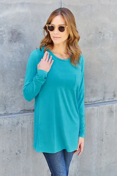 Jessica Basic Bae Full Size Round Neck Long Sleeve Top