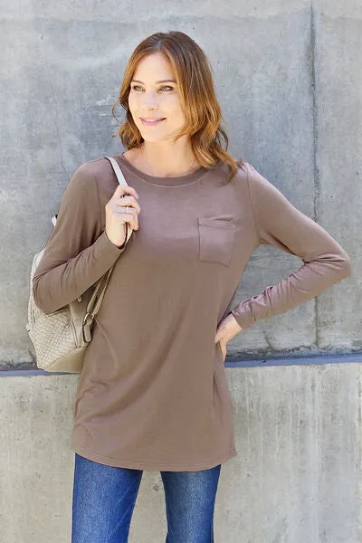 Jessica Basic Bae Full Size Round Neck Long Sleeve Top