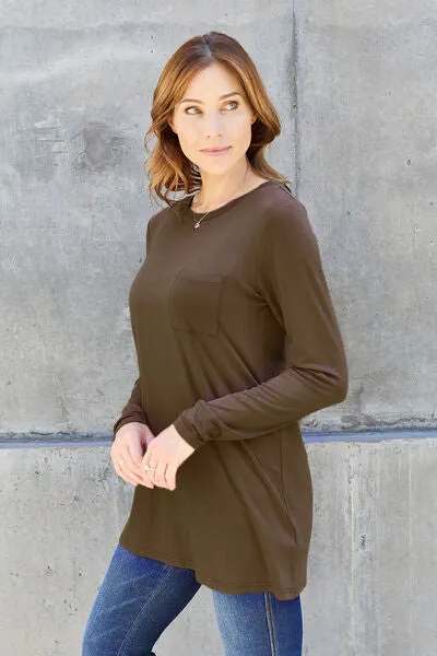Jessica Basic Bae Full Size Round Neck Long Sleeve Top