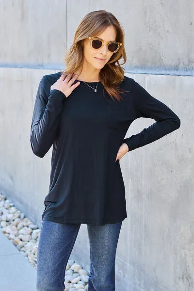 Jessica Basic Bae Full Size Round Neck Long Sleeve Top