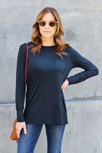 Jessica Basic Bae Full Size Round Neck Long Sleeve Top