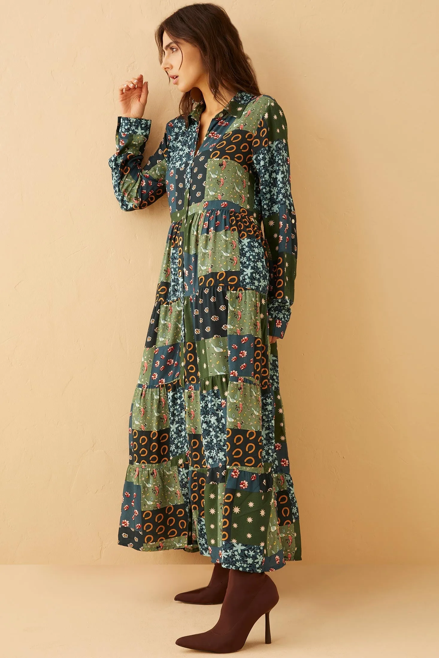 Julianna Colorblock Drop Waist Dress