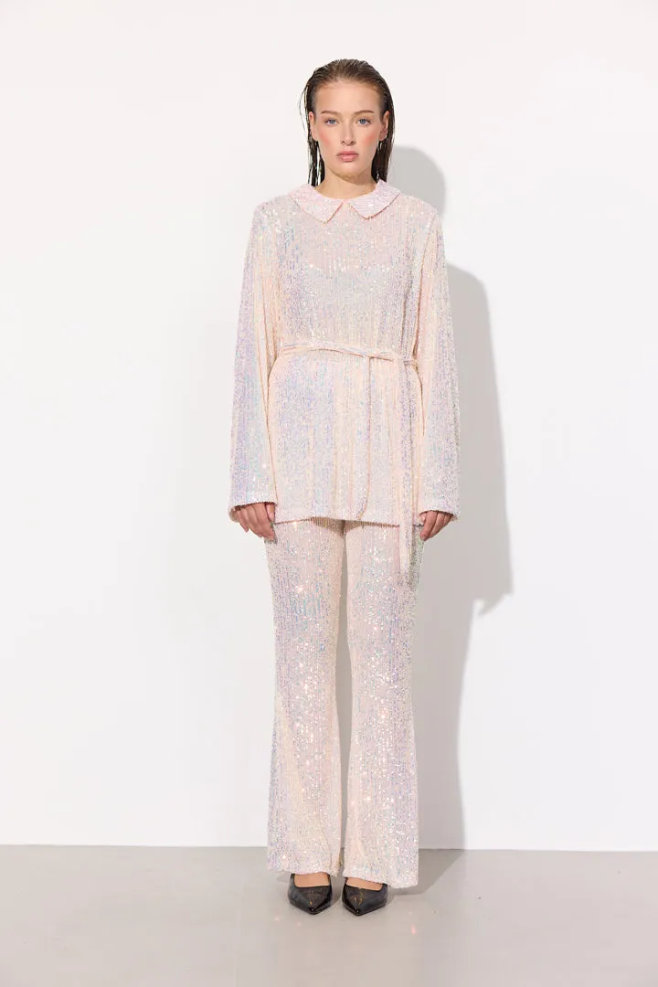Karin Sequin Blouse - White