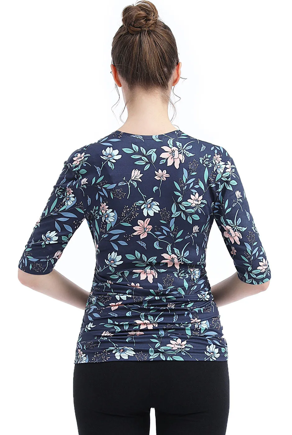 Kimi   Kai Maternity Essential V Neck Ruched Nursing Top