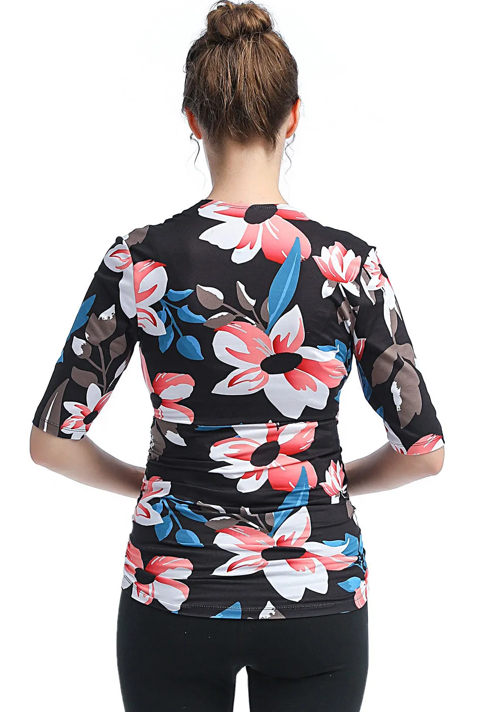Kimi   Kai Maternity Essential V Neck Ruched Nursing Top
