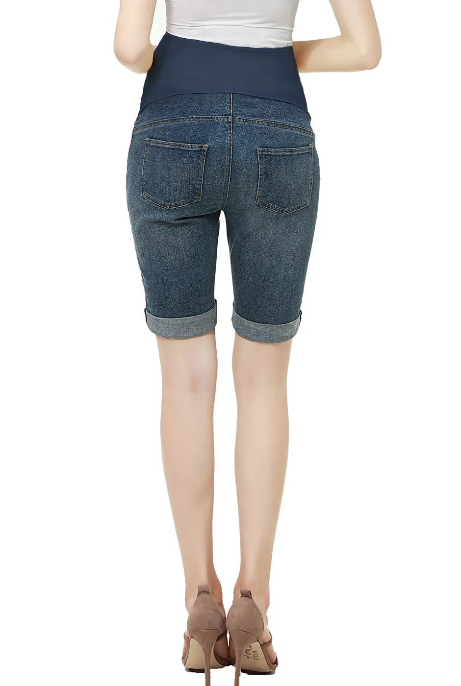 Kimi   Kai Maternity "Abbie" Denim Stretch Shorts