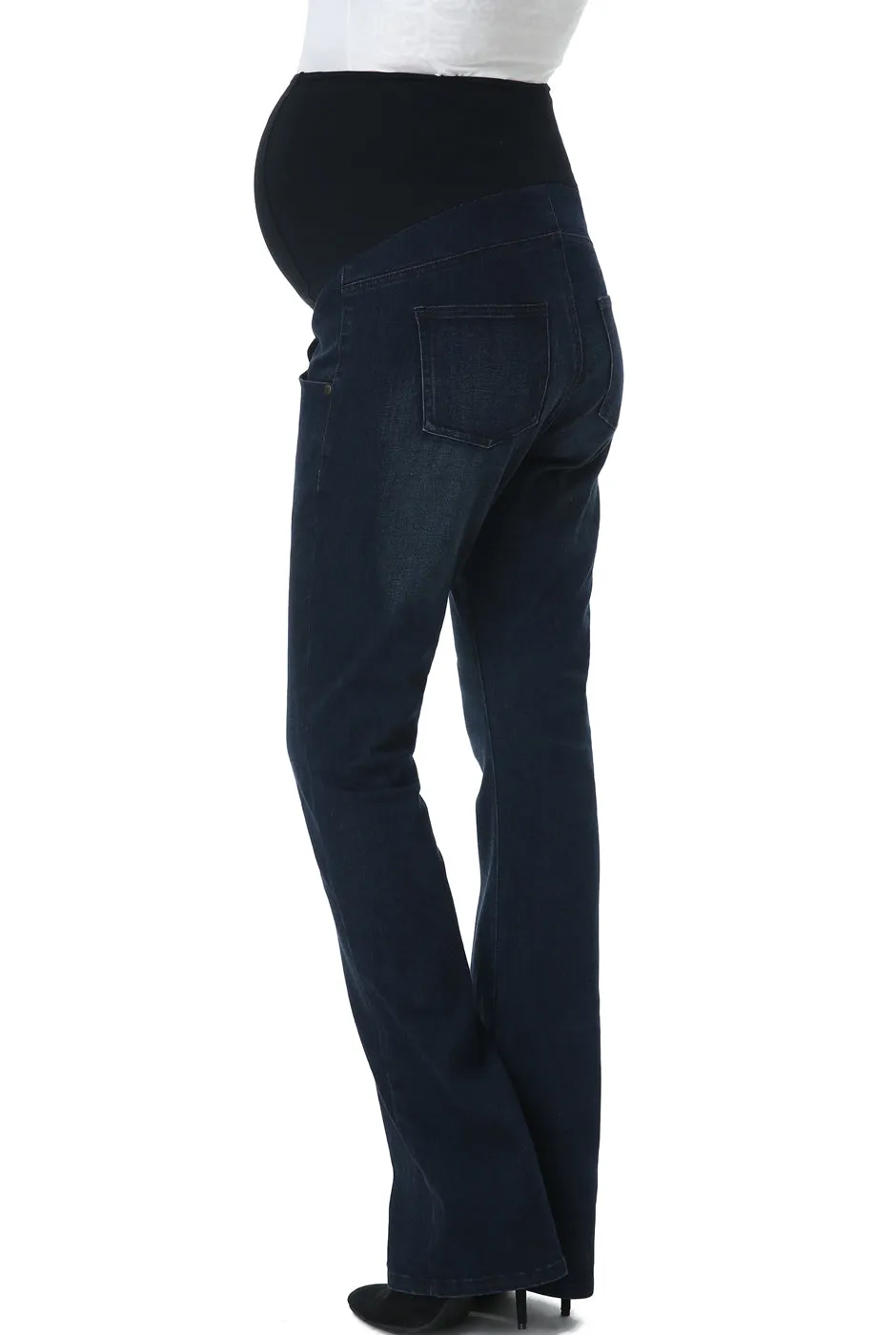 Kimi   Kai Maternity "Dixie" Flare Leg Denim Jeans