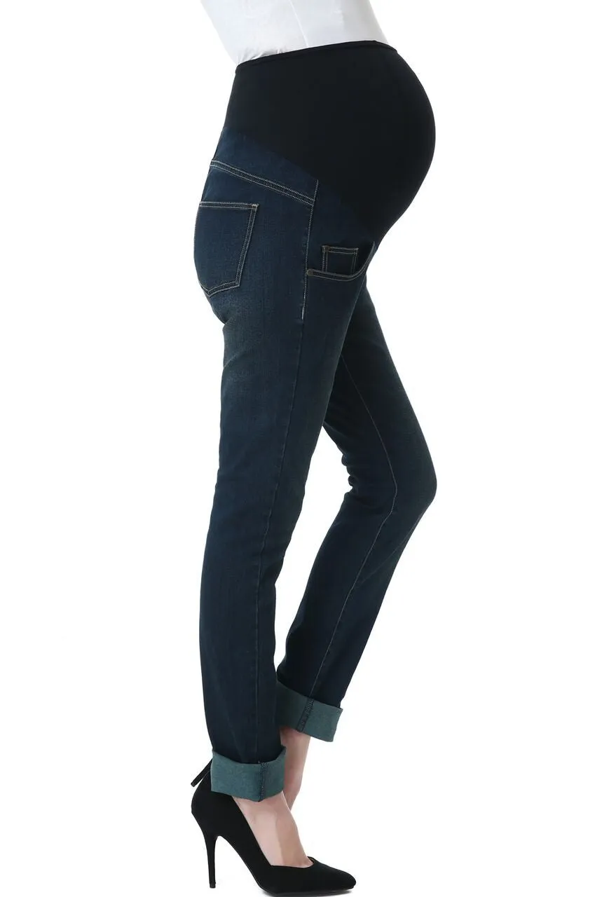 Kimi   Kai Maternity "Frankie" Straight Leg Denim Jeans