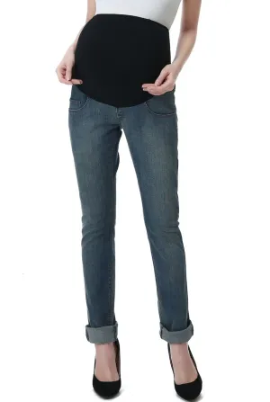 Kimi   Kai Maternity "Frankie" Straight Leg Denim Jeans