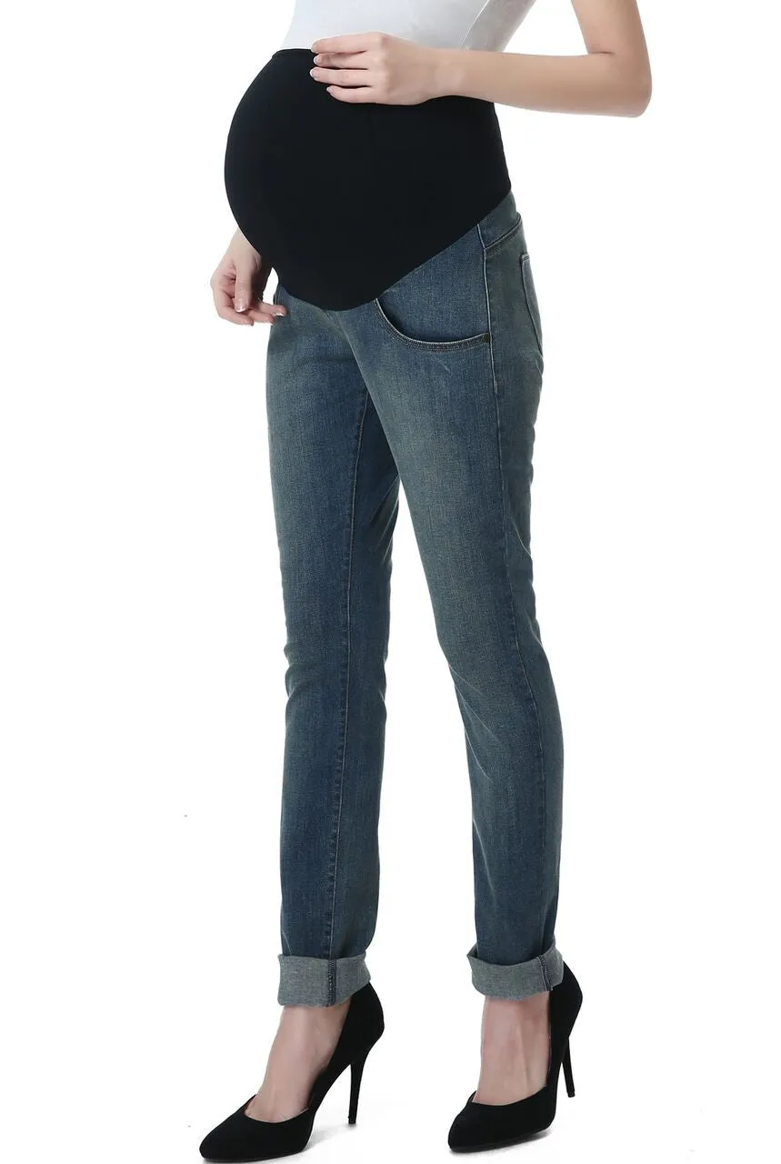 Kimi   Kai Maternity "Frankie" Straight Leg Denim Jeans