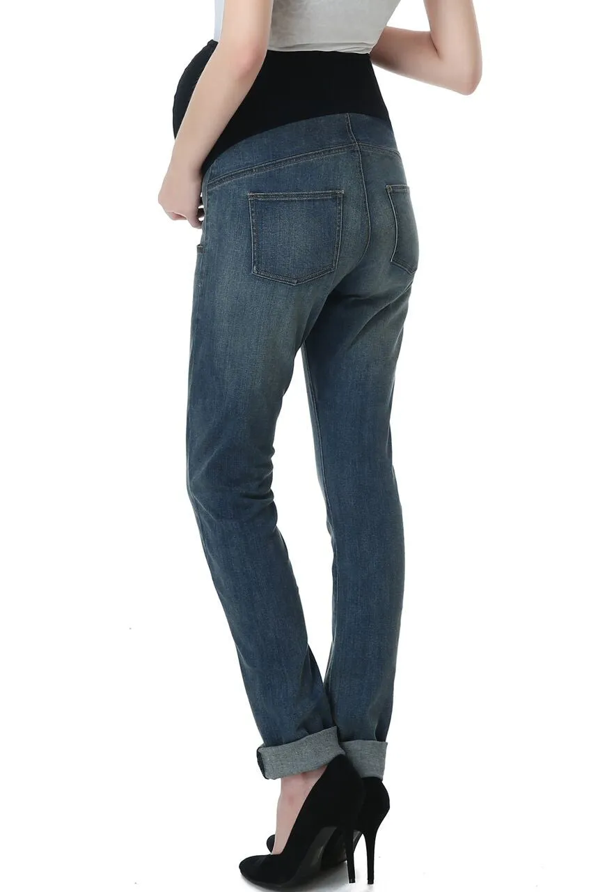 Kimi   Kai Maternity "Frankie" Straight Leg Denim Jeans