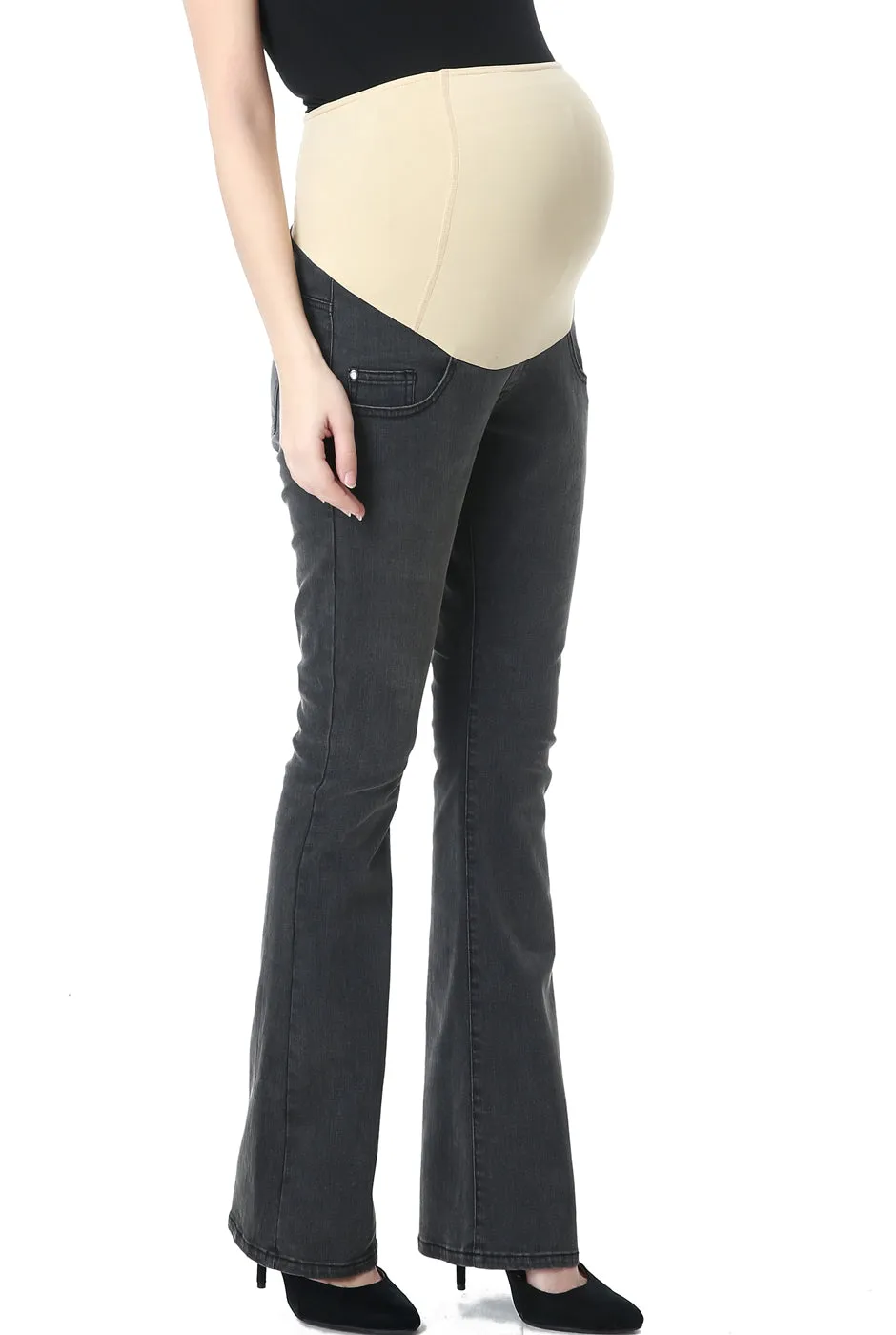 Kimi   Kai Maternity "Leni" Modern Boot Cut Denim Jeans