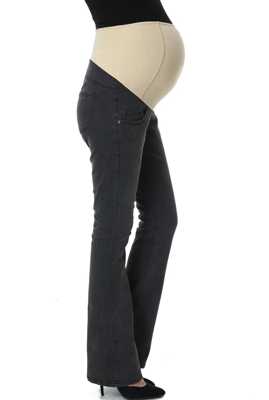 Kimi   Kai Maternity "Leni" Modern Boot Cut Denim Jeans