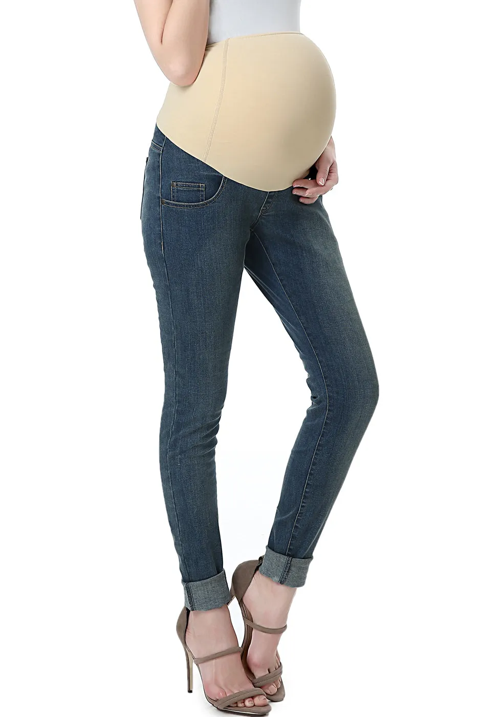 Kimi   Kai Maternity "Rae" Skinny Leg Denim Jeans