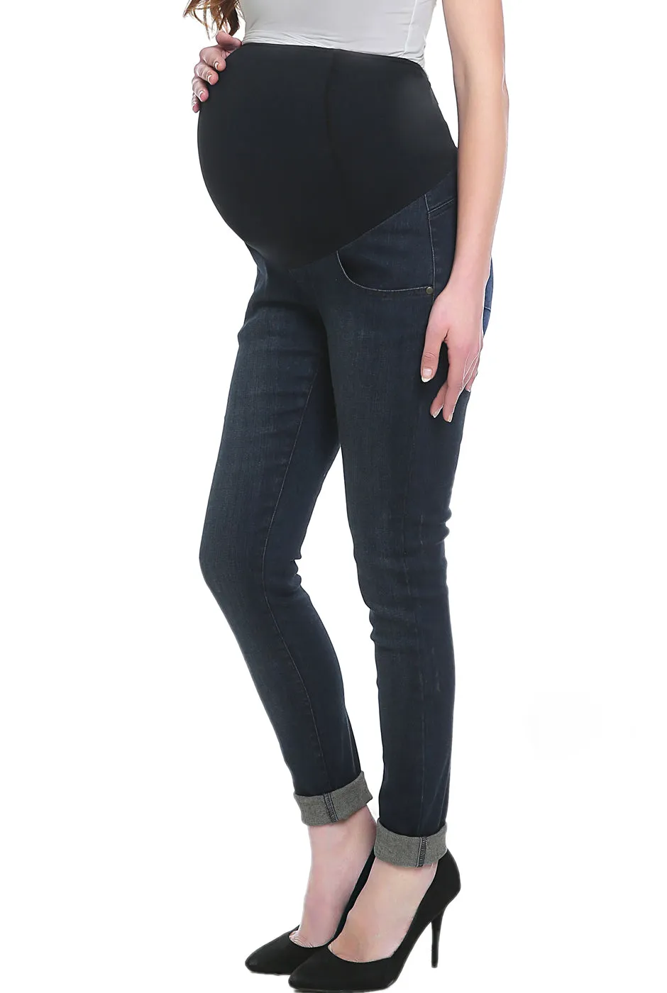 Kimi   Kai Maternity "Rae" Skinny Leg Denim Jeans