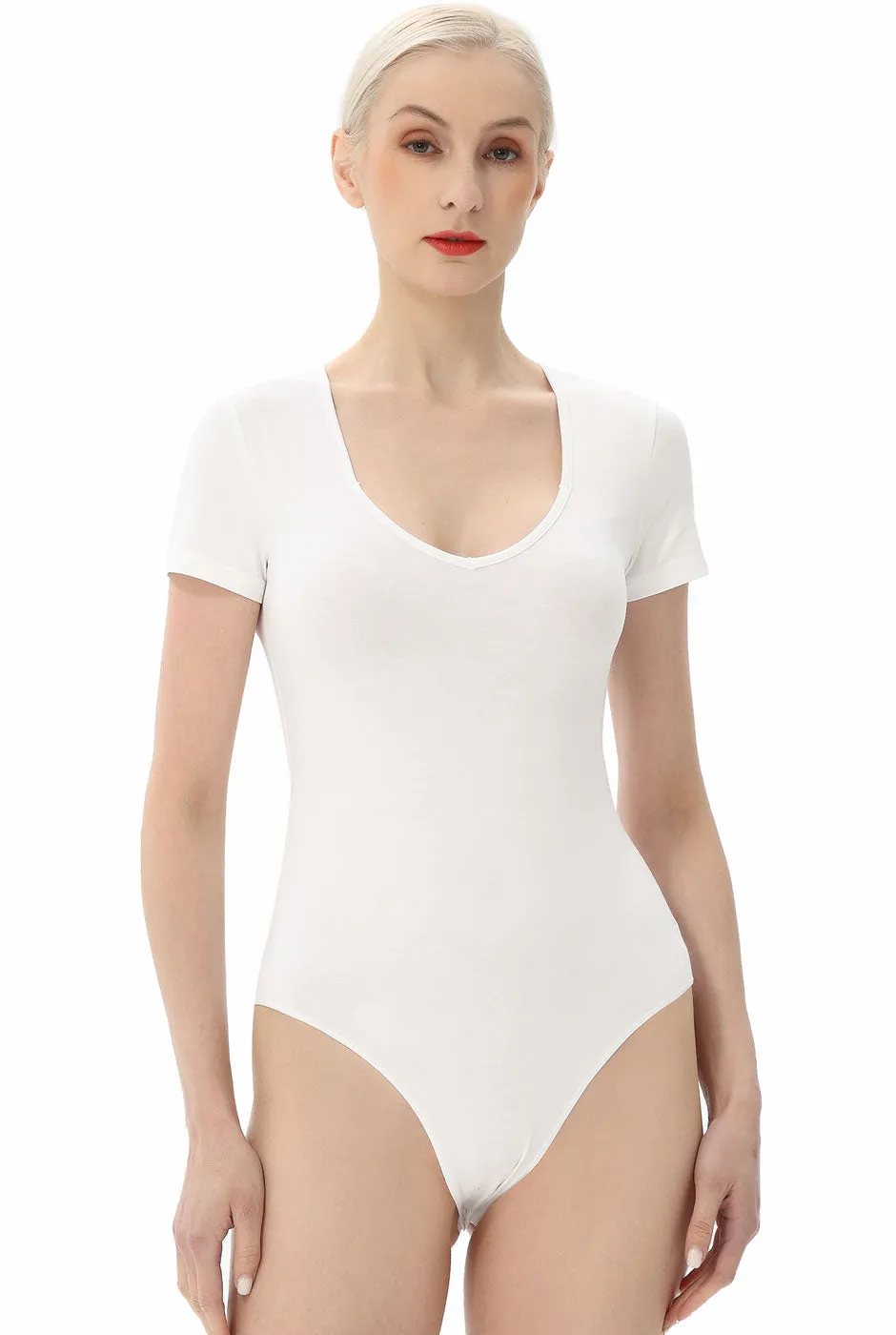 Kimi   Kai Women's Sweetheart Neck Basic Bodysuit