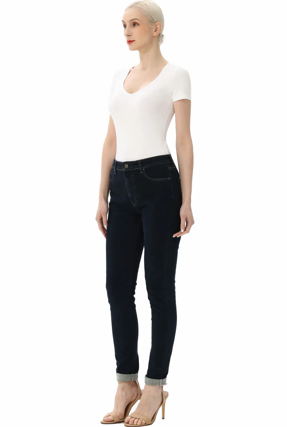 Kimi   Kai Women's Sweetheart Neck Basic Bodysuit