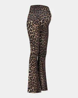 Leopard Maternity Flared Broek | Brown