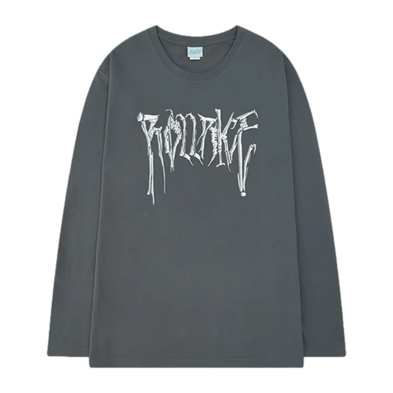 Letter Skeleton Graphic Long Sleeve Shirt
