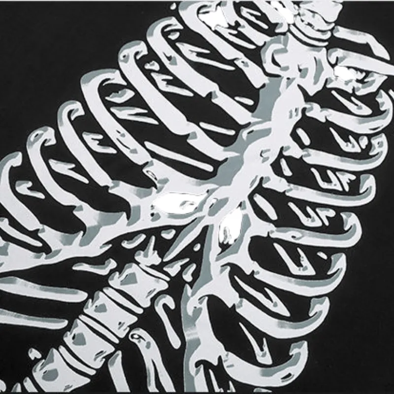 Letter Skeleton Graphic Long Sleeve Shirt