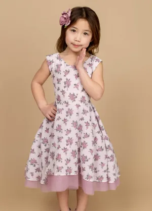 Lezah Petticoat Dress in Lilac Ditsy Floral