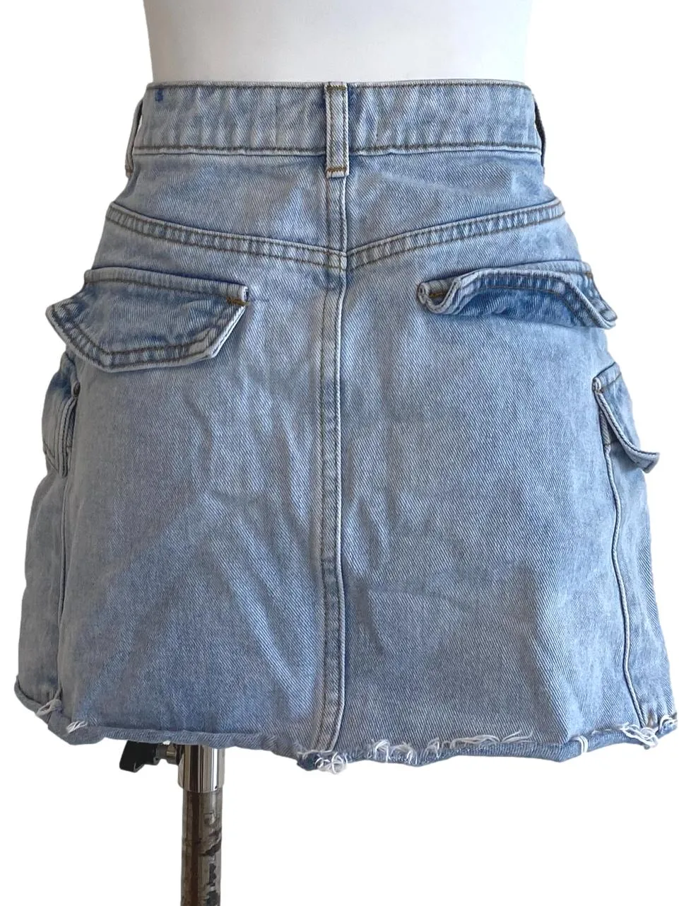 Light Blue Denim Skirts YHF