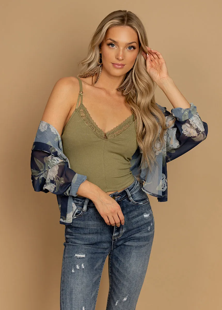 Lilian Top in Light Oregano