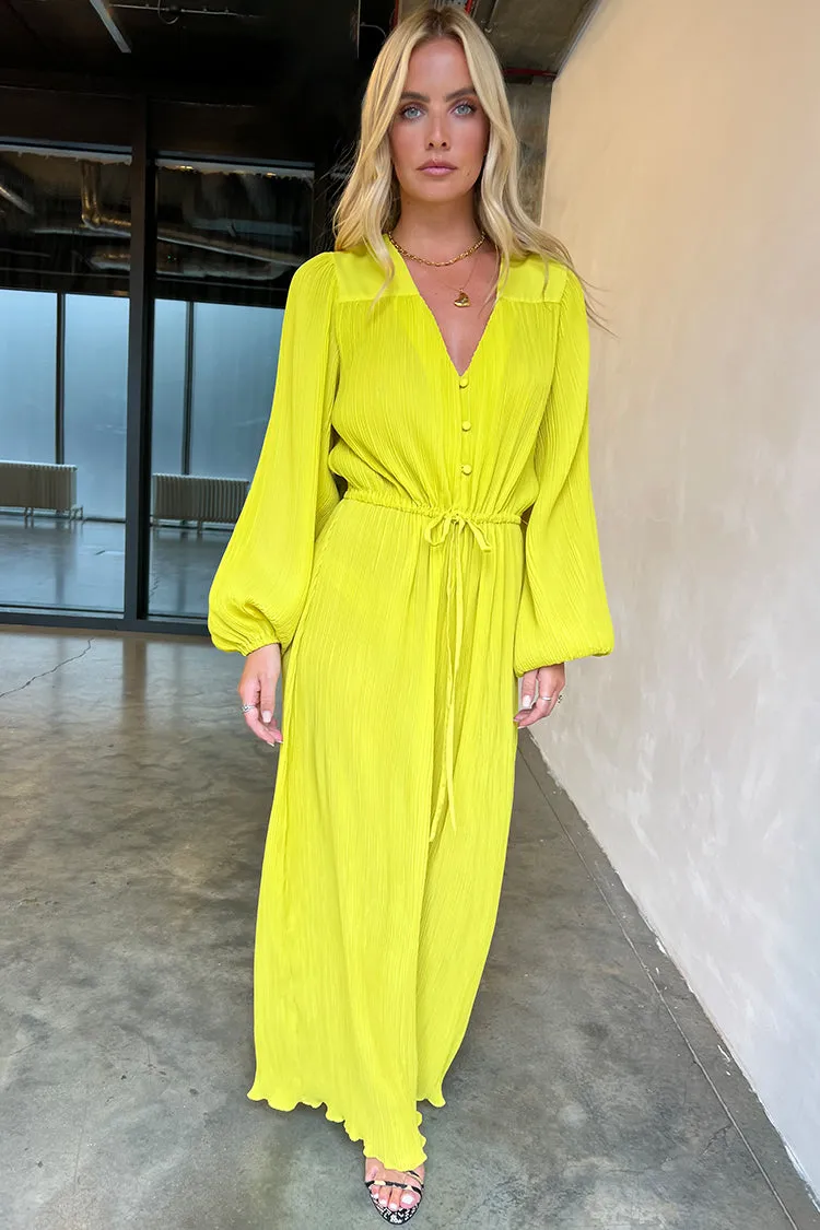 Lime Plisse Lola Jumpsuit