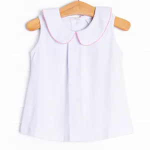 Little White Pleated Top