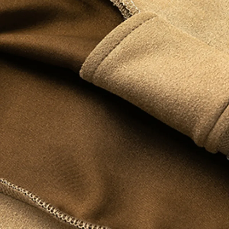 Loose Suede Alphabet Hoodie