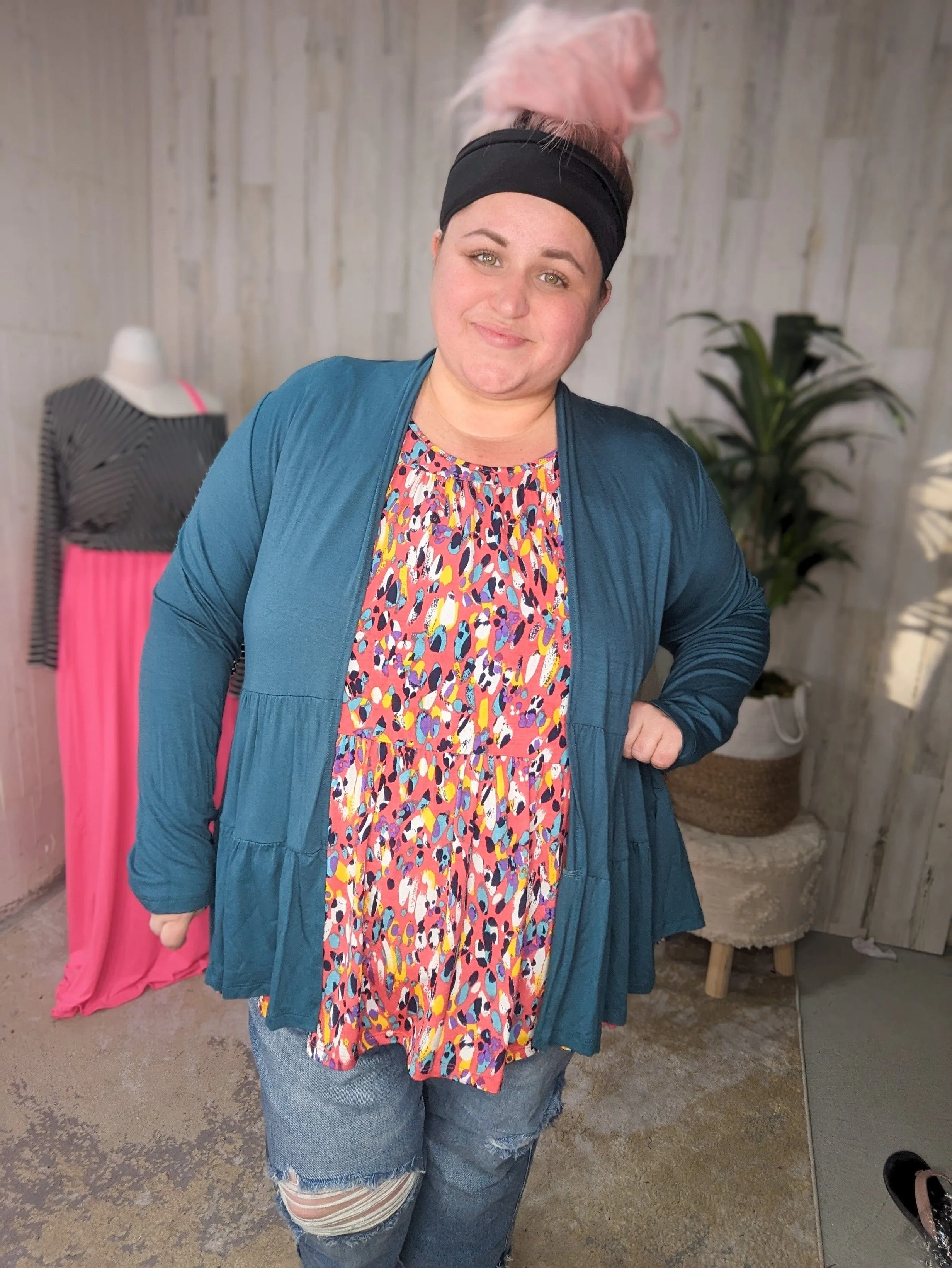 Lucia Tiered Tissue Weight Cardigan (6 colors)
