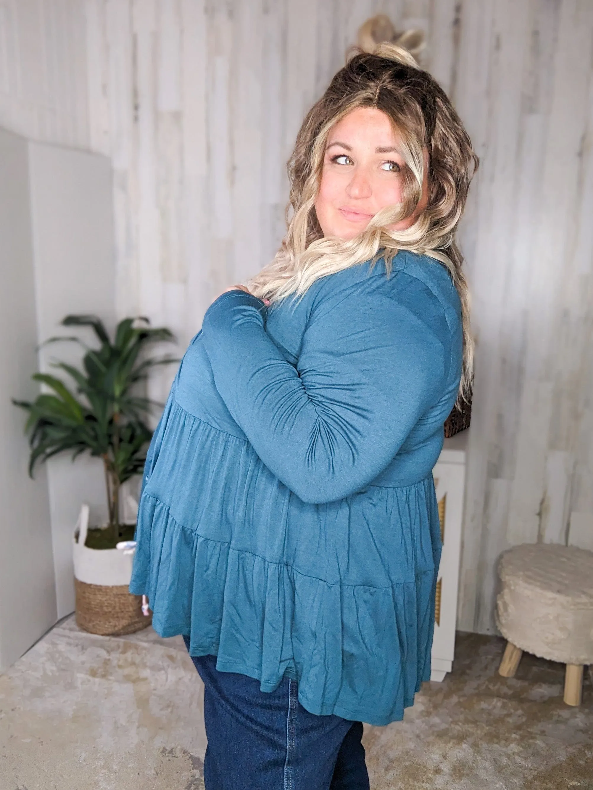 Lucia Tiered Tissue Weight Cardigan (6 colors)
