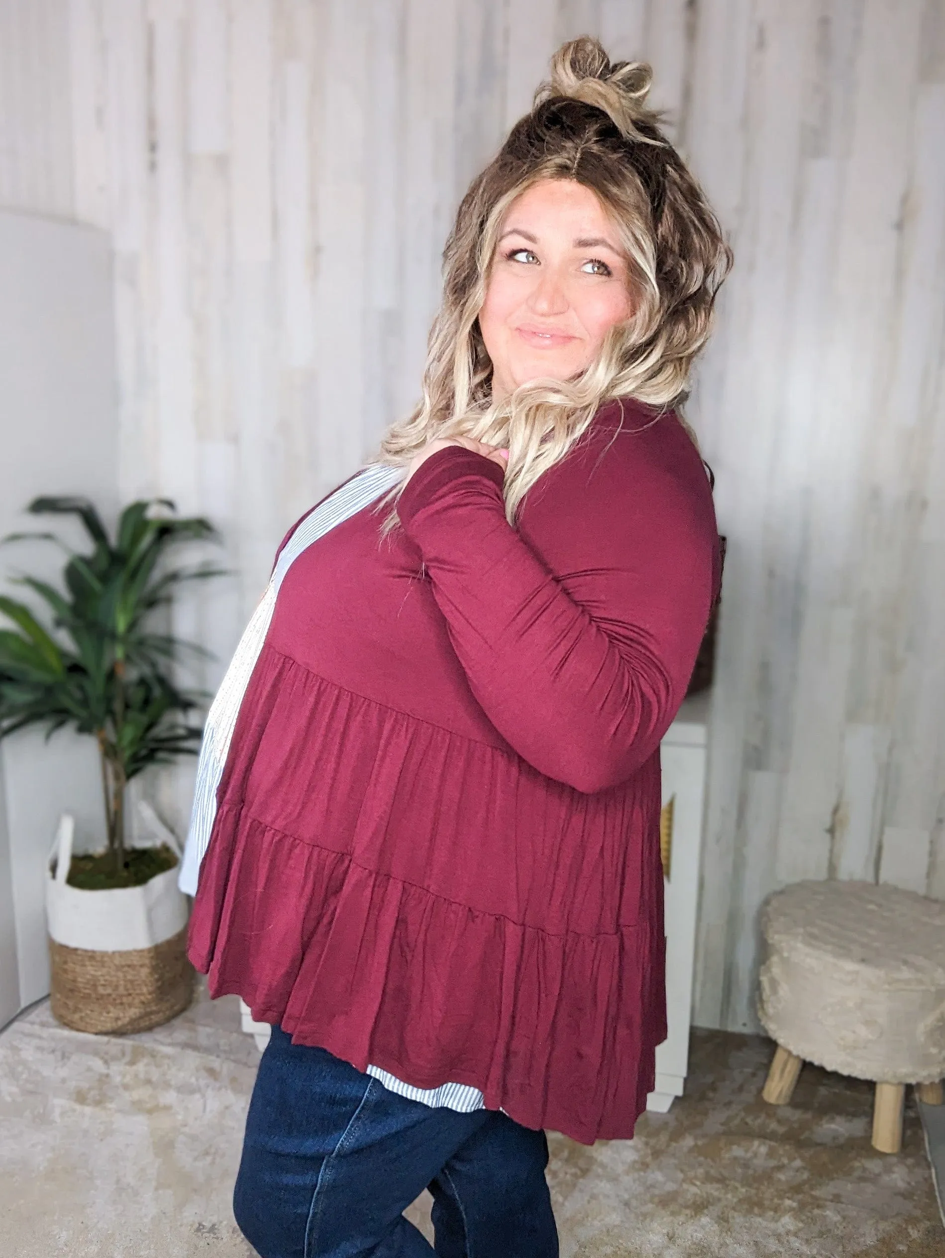 Lucia Tiered Tissue Weight Cardigan (6 colors)