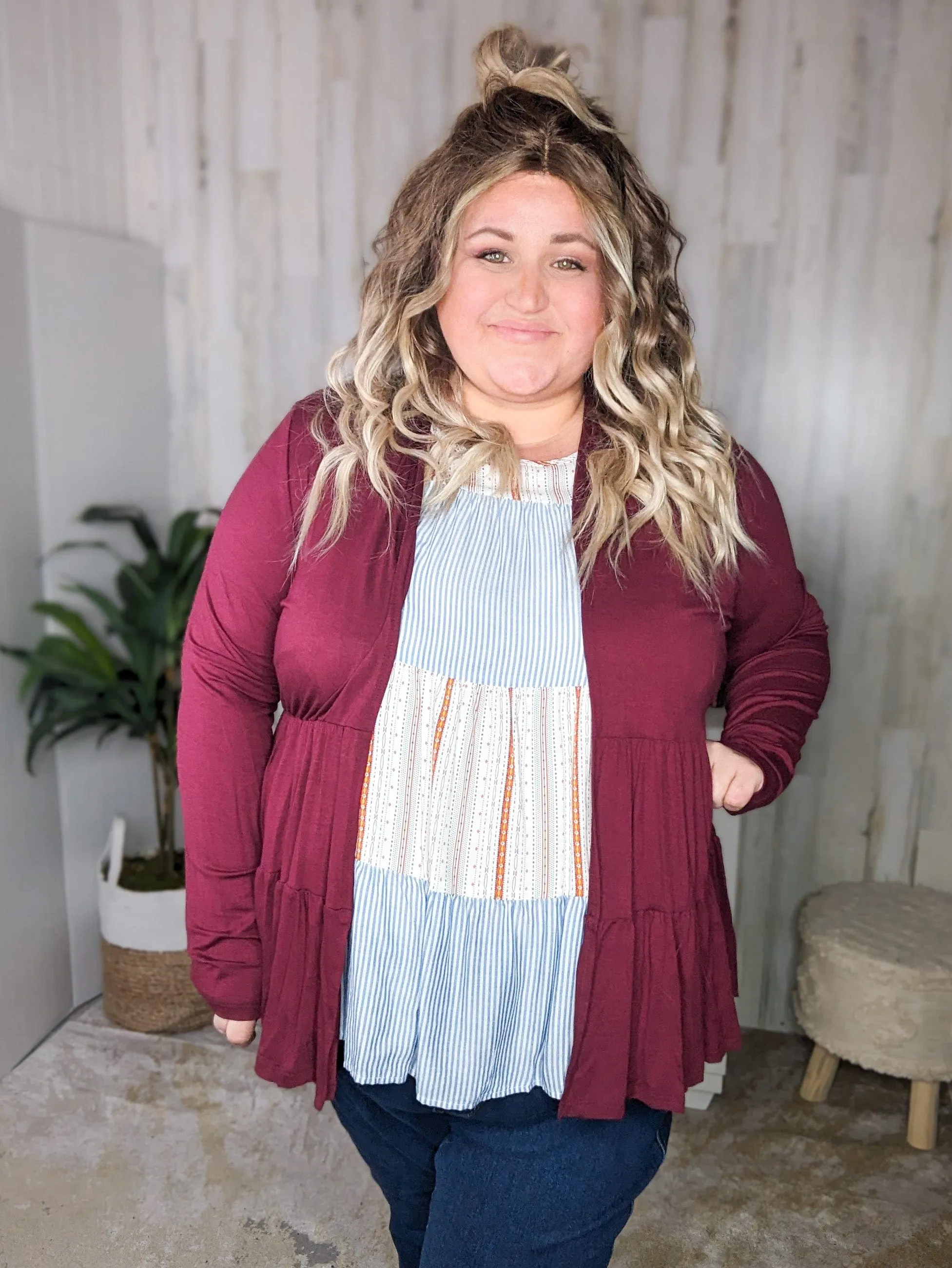 Lucia Tiered Tissue Weight Cardigan (6 colors)