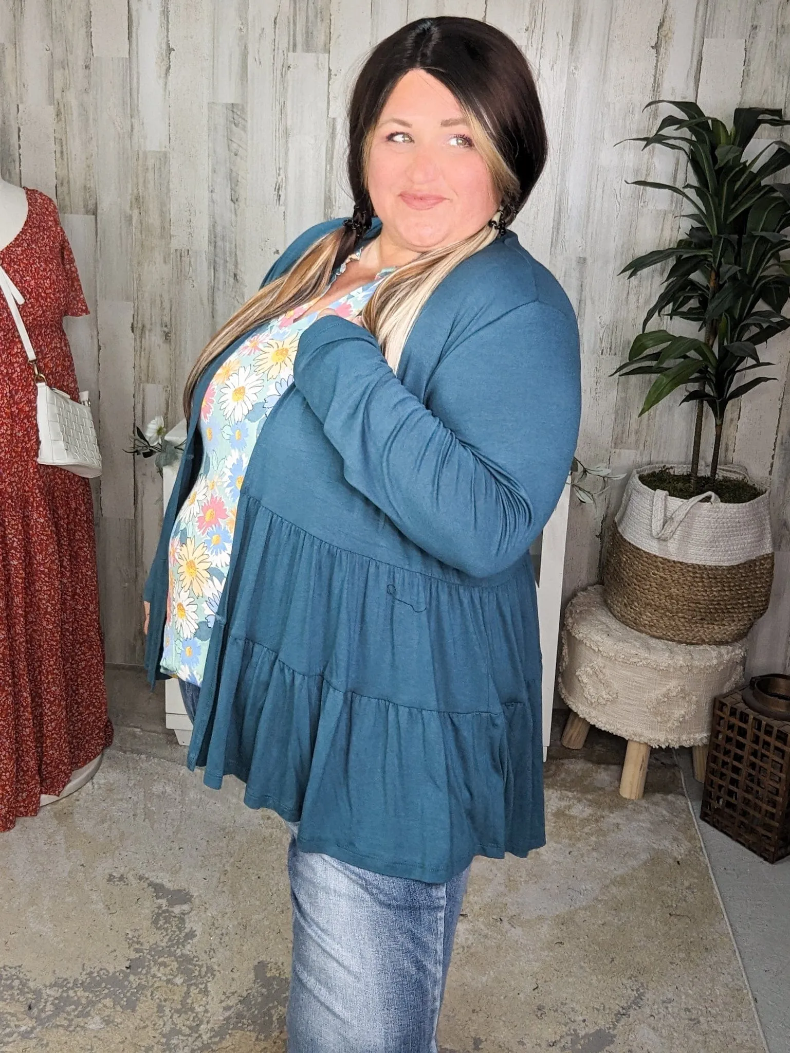 Lucia Tiered Tissue Weight Cardigan (6 colors)