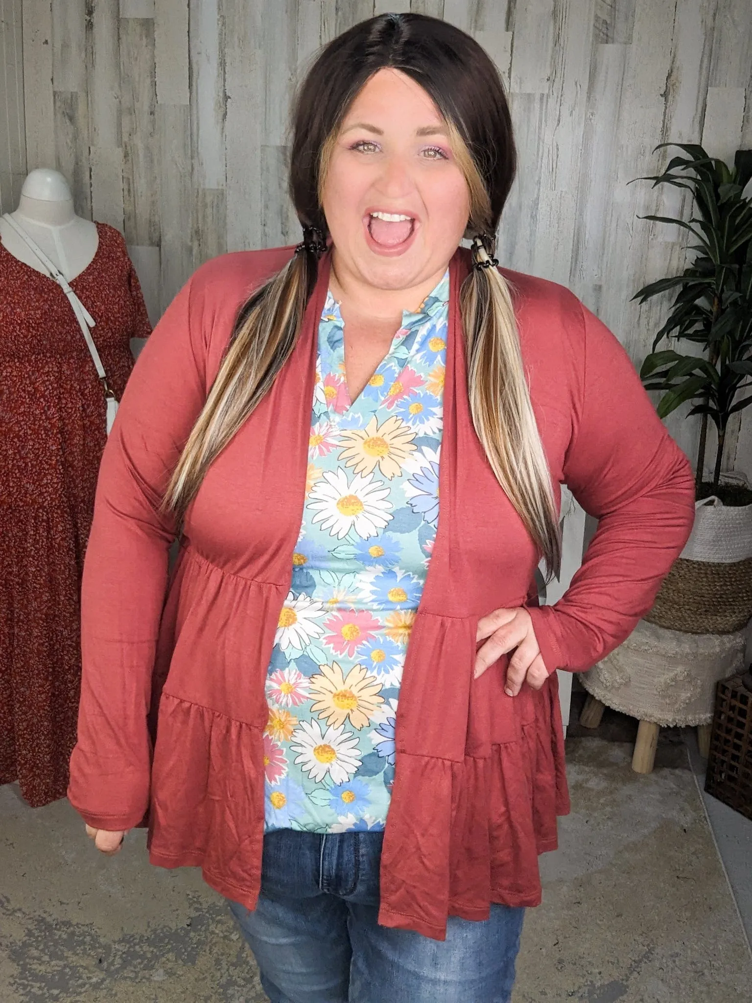 Lucia Tiered Tissue Weight Cardigan (6 colors)