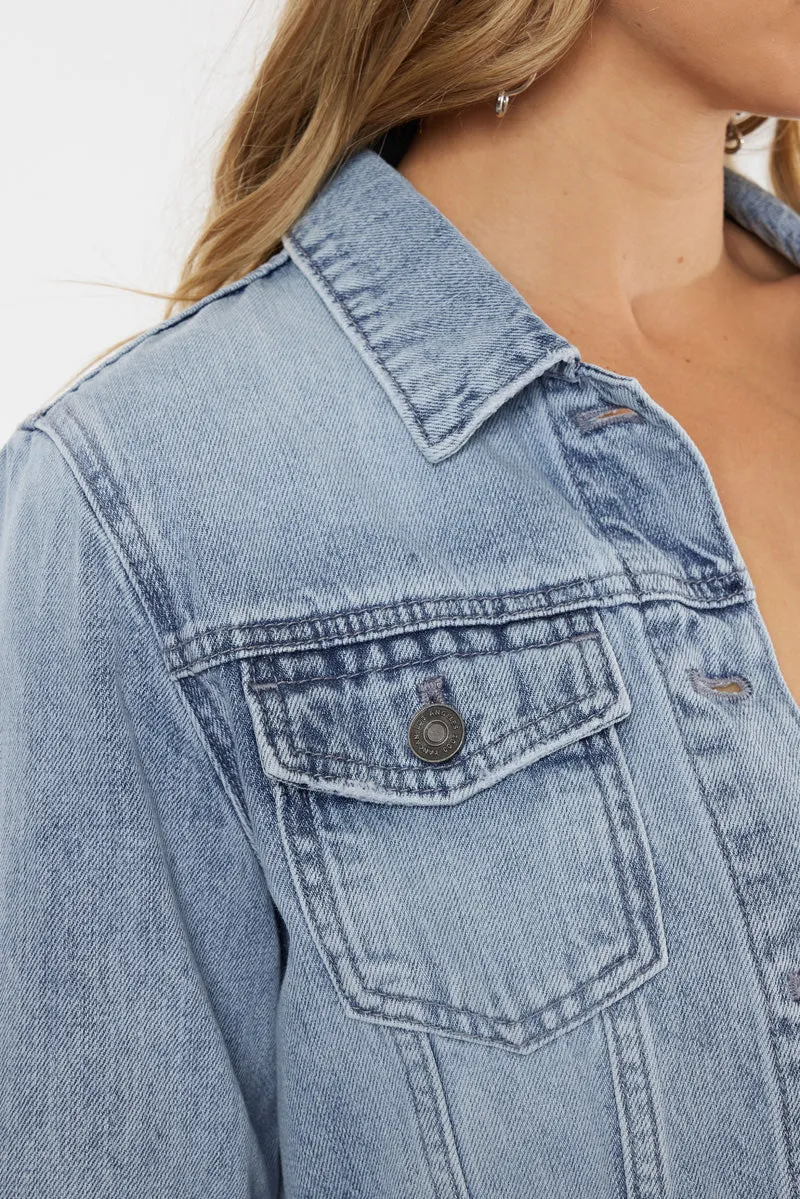 Marilou Peplum Denim Jacket