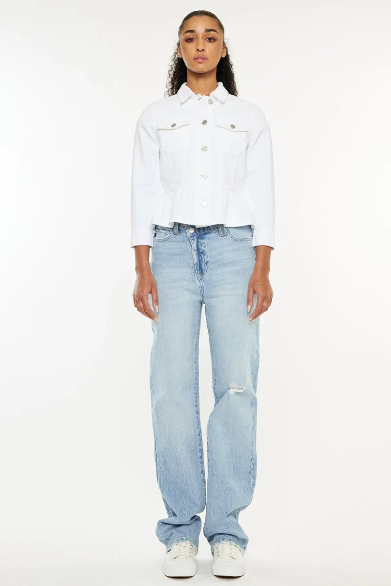Marilou Peplum Denim Jacket